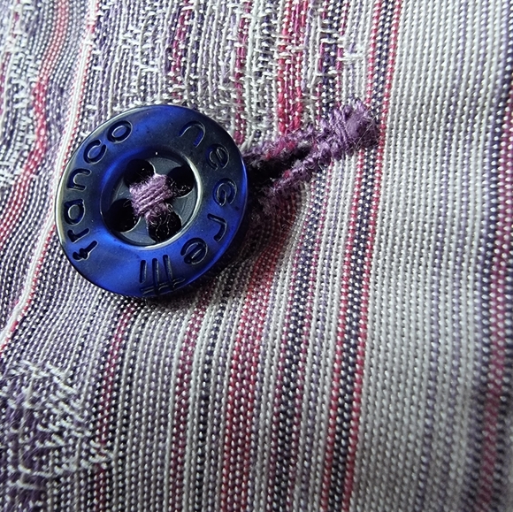 Franco Negretti Paisley Striped Button Down Dress Shirt - Picture 7 of 11